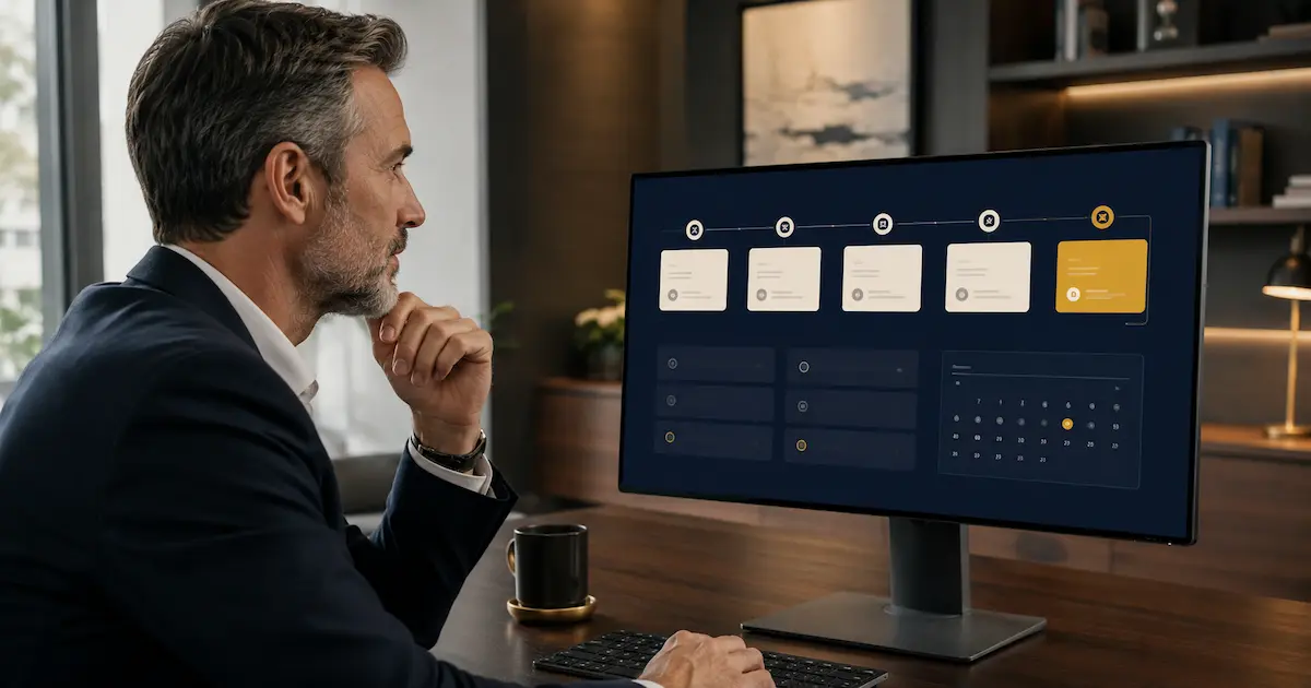 AI workflow automation for service businesses showing lead response and follow-up